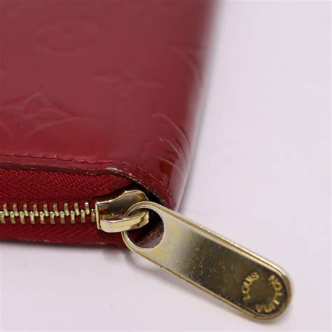 louis vuitton red vernis zippy continental wallet